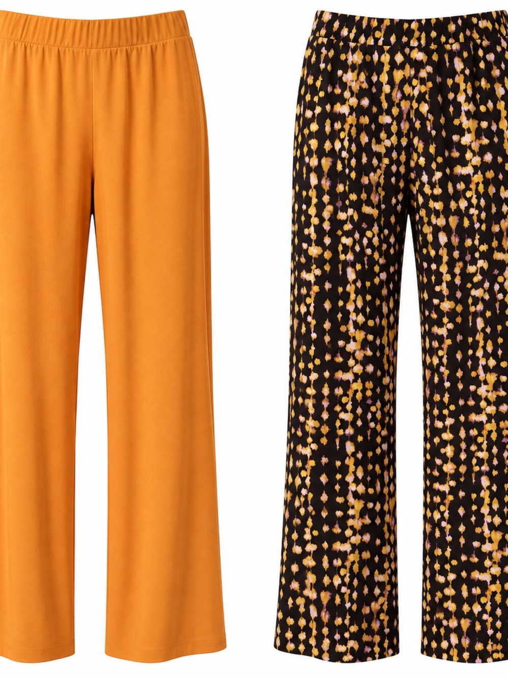 Nina Leonard Medium Pull-On Pants Bundle of 2 Orange and Abstract Print - Picture 3 of 5